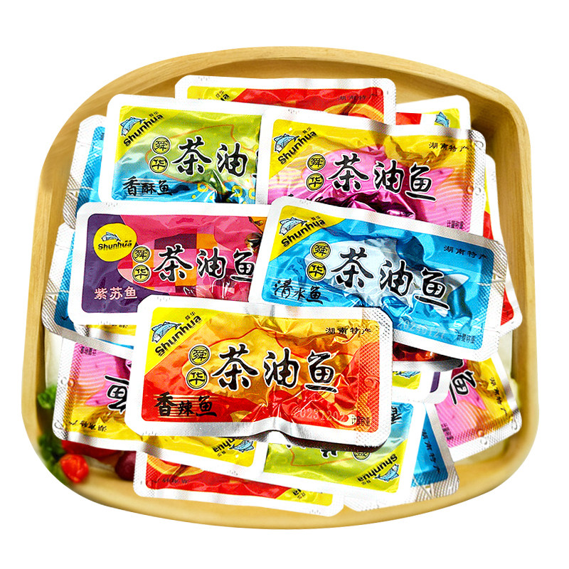 舜华东江鱼牌湖南特产鱼块小鱼干郴州休闲食品小吃辣鱼零食茶油鱼