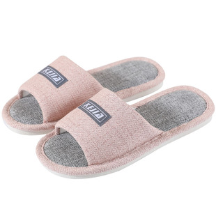 家用四季布拖鞋男款夏天家居室内亚麻情侣防滑透气木地板春秋男士