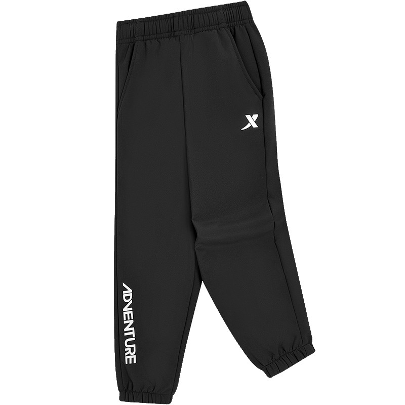 特步童装儿童加绒加厚裤子2025秋冬新款男童一体绒保暖裤大童棉裤