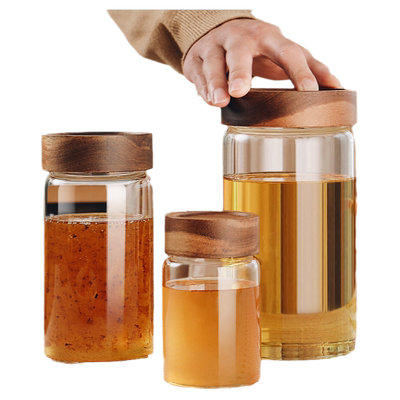 装蜂蜜密封罐玻璃瓶空瓶食品级