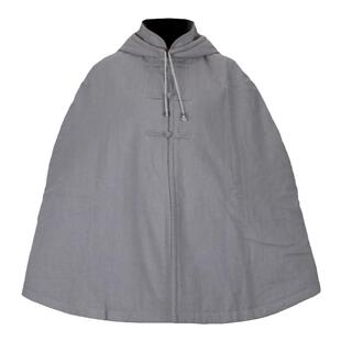 僧人打坐披风保暖棉麻冬季居士加厚禅修观音斗篷中披风短款披肩