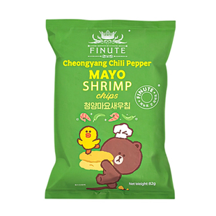 FINUTE趣莱福青阳辣椒味虾片韩国进口蛋黄酱味虾片网红零食鲜虾片