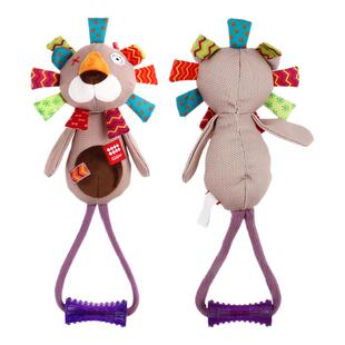 GiGwi贵为狗狗玩具拉环拔河毛绒橡胶玩具耐咬磨牙宠物发声玩具