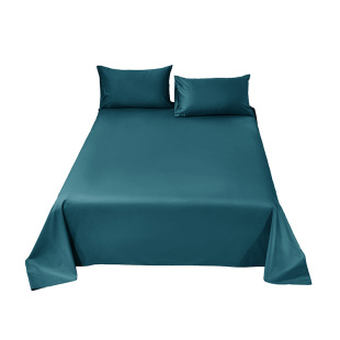 2026新款全棉四季款孔雀绿色纯色素色简约款纯棉棉布床单