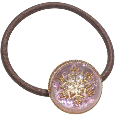 雪花圣诞节日韩橡皮筋发绳丸子头