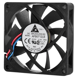 台达AFB0712LB静音7015 12V0.14A机箱电脑服务器双滚珠PWM风扇7CM