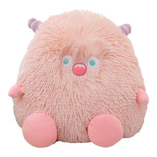 不太聪明的可爱玩偶抱枕布绒娃娃毛绒玩具小怪兽坐垫大号生日礼物