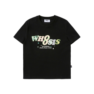 WHOOSIS（不知其名）波点贴布女款短袖T恤时尚休闲女士夏季宽松潮