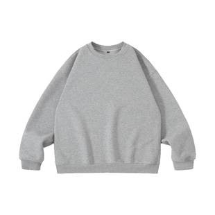 ONUN 重磅420g简约基础宽松圆领卫衣春秋复古长袖套头运动衫上衣