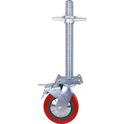 脚手架轮子厂家带丝杆刹车万向轮