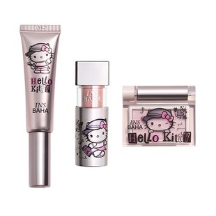 INSBAHA原色波塔Hello Kitty合作系列3件套唇霜眼影腮红液