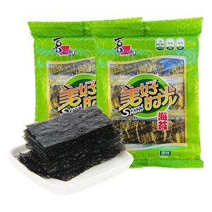 美好时光海苔夹心脆片原味喜之郎即食紫菜卷碎拌饭儿童休闲零食品