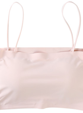 七色纺吊带抹胸细肩带无痕聚拢