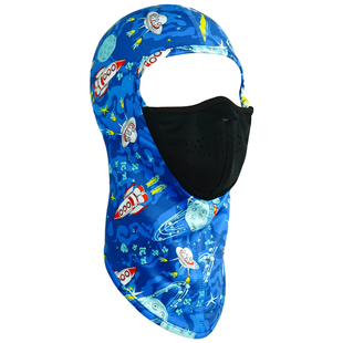 儿童滑雪面罩磁吸护脸青少年防风保暖护耳透气磁力骑车防寒头套