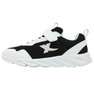 特步童鞋儿童春秋款魔术贴跑步鞋女童密网软底运动鞋中大童跑鞋子