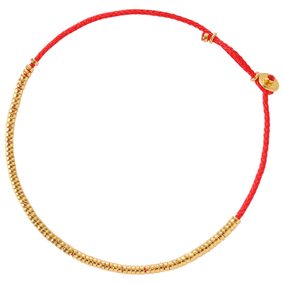 百利金·本命年转运金圈红绳手链