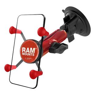 RAM车载手机架越野级吸盘式手机车载支架 通用汽车手机架红色新款