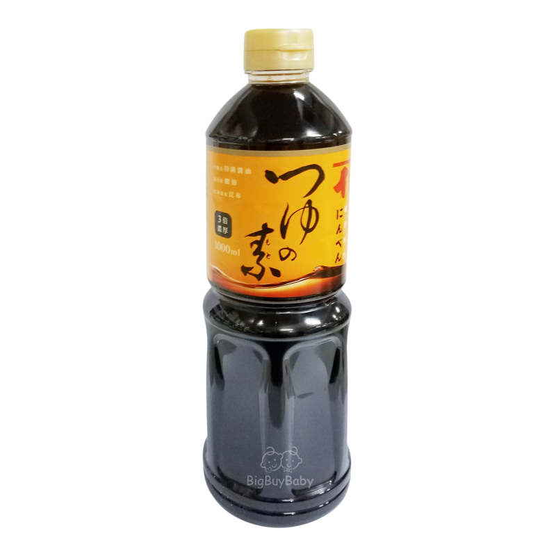 NINBEN 日本3倍浓厚鲣鱼酱油鲣鱼汁1000ml厨房家用调味剂香港进口