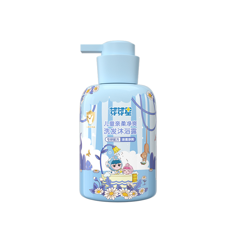 500ml青蛙王子芽芽星儿童亲柔净爽洗发沐浴露二合一宝宝洗护温和