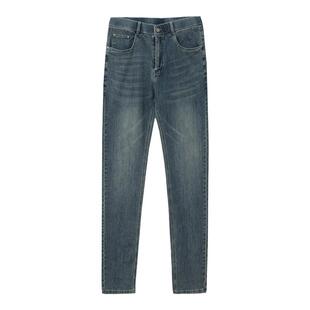 夏季加长版牛仔裤 男115cm高腰薄款修身小脚190高个子牛仔裤2449