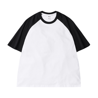【清仓】BENPANDA 撞色插肩袖T恤宽松日系男女款复古纯棉短袖夏季