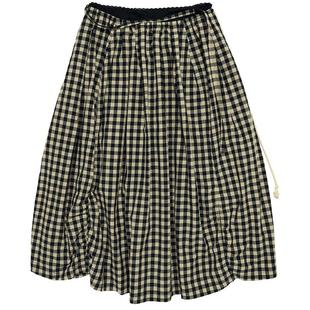 【博主同款】fafamoon2025秋冬新品 不规则抽皱半身裙宽松A字裙