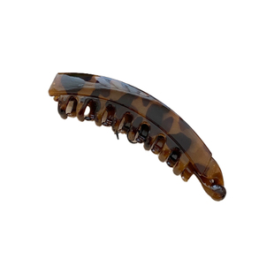 复古豹纹香蕉发夹女高级感马尾扭扭竖夹气质后脑勺显发量夹子头饰