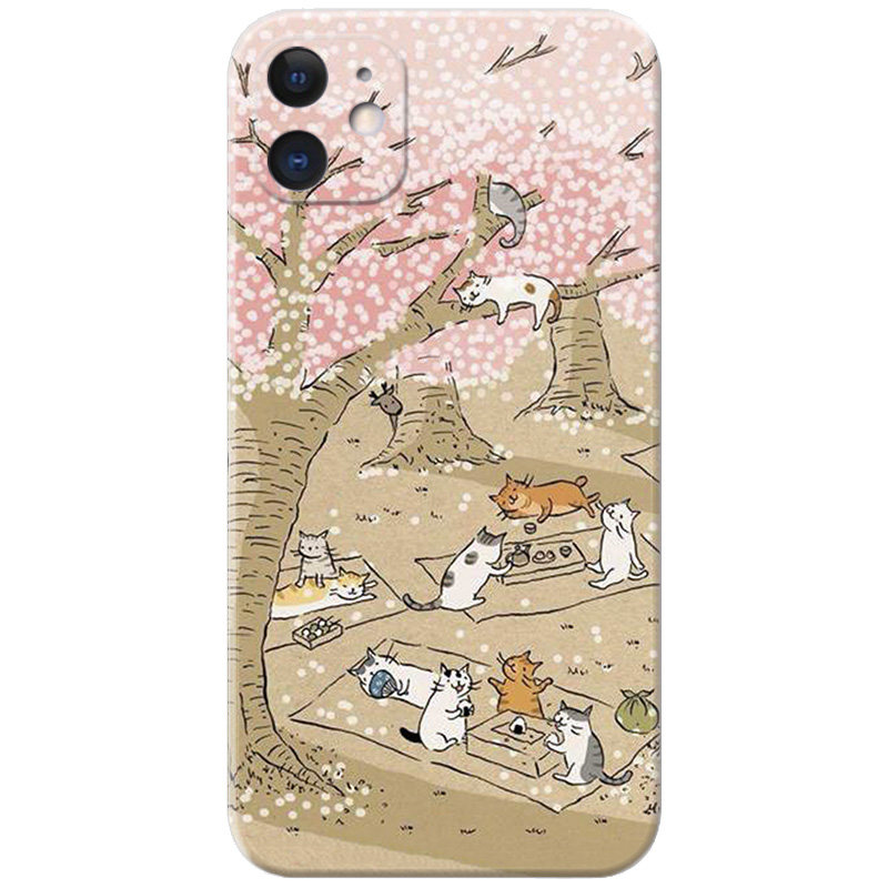 可爱樱花猫咪苹果iphone手机壳