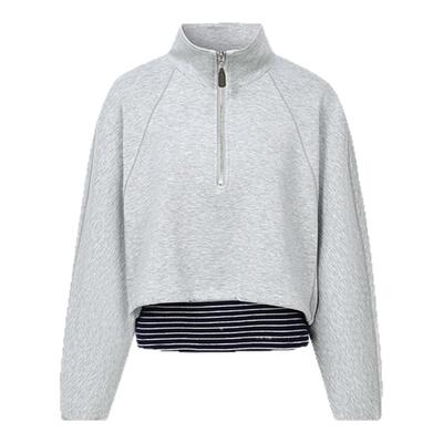 GCRUES灰色短款卫衣女春季