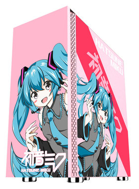 玩嘉铠甲机箱ATX图案DIY水冷侧透
