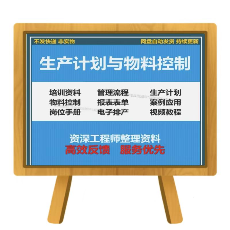 PMC生产计划与物料控制视频课程管理培训PPT生产仓库物料流程表格