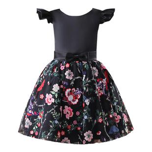 女童高档小提琴演奏服儿童礼服公主裙中大童音乐会主持人婚礼花童