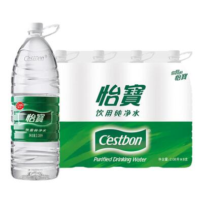 怡宝纯净水2.08L*8瓶饮用纯净水