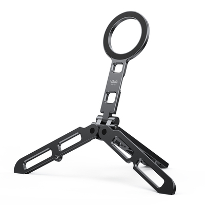 VRIG唯乐格MG-21磁吸手机支架便携摄影冷靴三脚架Magsafe手持自拍杆适用iphone苹果手机通用桌面铝合金属支架