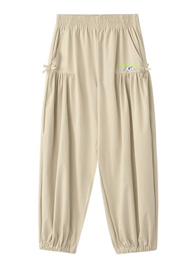 Skechers斯凯奇童装夏季女童吸湿速干运动梭织长裤L326G036-04UA