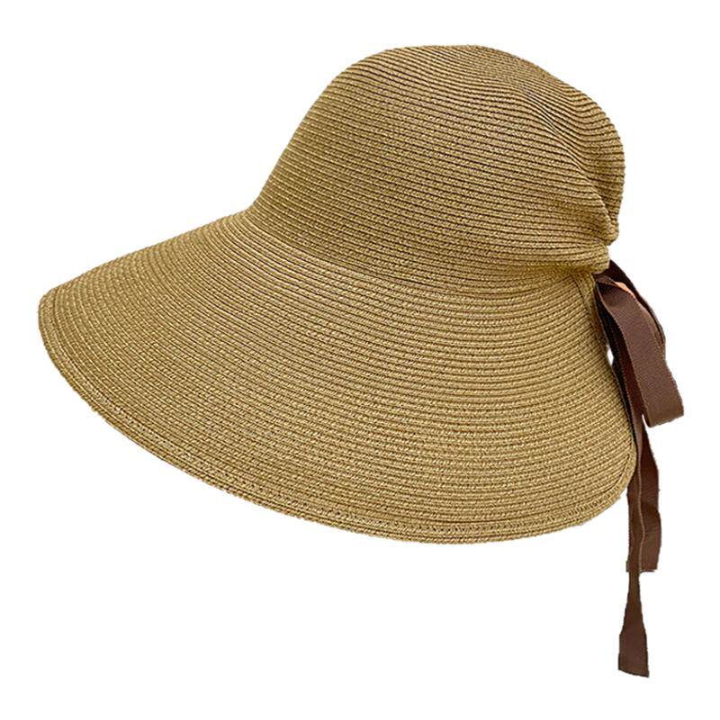 夏环绕式草帽系带遮阳防晒渔夫帽