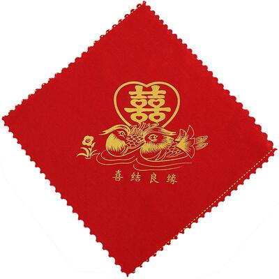 俏尚结婚手绢小方巾喜字手绢