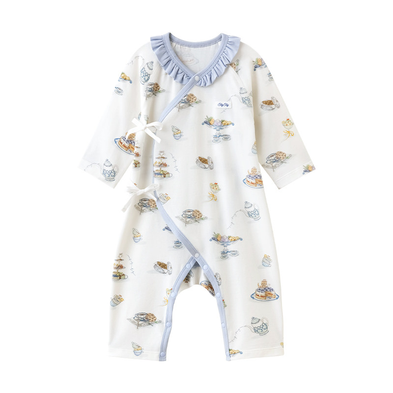 TugTug婴儿衣服秋外穿连身衣小月龄长袖连体衣秋天宝宝衣服幼儿秋