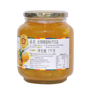 韩国进口全南蜂蜜柚子茶1kg风味水果茶果味果酱柠檬百香果泡水喝