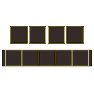 磁性书法方框格黑板贴 可定做磁力中宫格楷书格各类练字田字格绿板贴口字格粉笔写磁性贴教具方口格子软磁铁