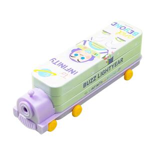 巴斯光年文具盒男孩款迪士尼创意铁盒大容量收纳盒女生小学生用多功能高颜值三眼仔2024新款幼儿园儿童铅笔盒