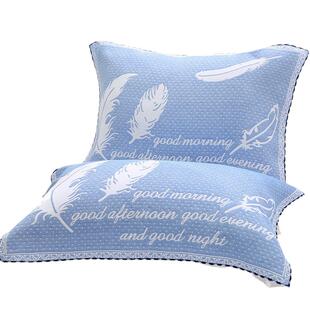 纯棉枕巾一对装全棉纱布加厚枕头巾四季学生成人欧式情侣盖巾