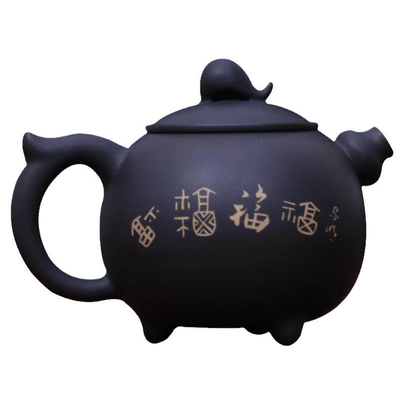 王家明老师书法福字龙珠壶200ml