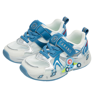 泰兰尼斯儿童闪灯运动鞋2026年春季新款男童舒适跑步鞋子防滑耐磨