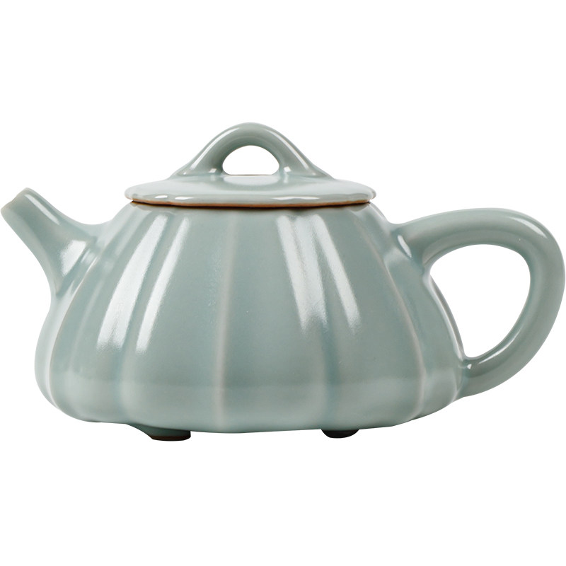 皓澜庭天青色汝窑茶壶单壶泡茶器