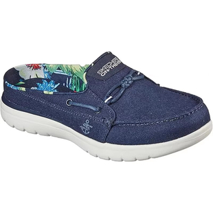 Skechers斯凯奇缓冲减震女包头护趾轻便舒适透气运动休闲帆布拖鞋