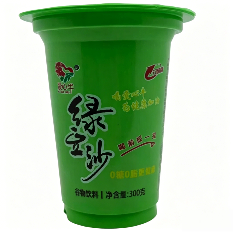 爱心牛绿豆冰沙饮料300ml便携杯装冰镇解暑饮品批发商用冷饮豆沙