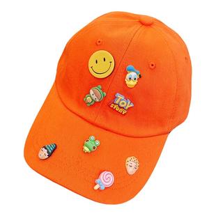 【大坏狼】韩国单笑脸TOY卡通贴片儿童鸭舌帽纯棉男女童棒球帽子