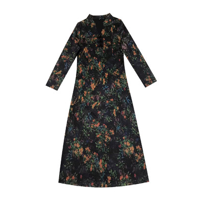 时尚大气中老年妈妈装旗袍连衣裙