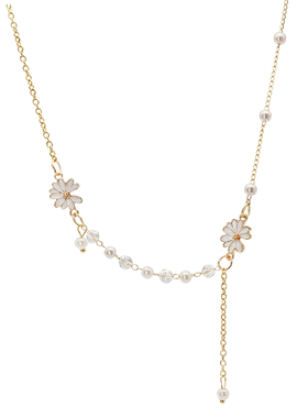 森系小众设计感雏菊花朵项链